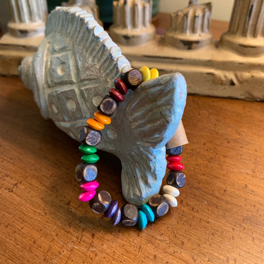 NEW handmade Oil Diffuser wooden beads #peacedbyAlise stretch fun bright festive